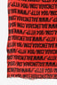 Balenciaga Red/Black Monogram Scarf