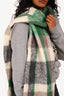 Ami White/Green/Grey Alpaca Scarf