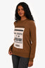 Max Mara Brown Graphic Printed Sweater Est. Size XS