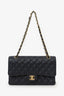 Pre-Loved Chanel™ 2011 Black Caviar Leather Medium Double Flap With Gold-Tone Hardware