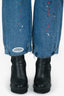 Ader Error Blue Denim Paint Splatter Jeans Size A2