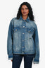 Balenciaga 2017 Denim Blue Campaign Logo Jacket Size 48