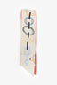 Hermès Red/Cream Silk 'Do Re Boucles' Twilly