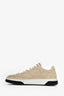 Pre-Loved Chanel™ Taupe Suede CC Sneakers Size 37.5