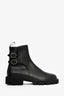 Celine Black Leather Buckle Detail Ankle Boots Size 38