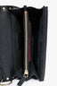 Valentino Black Grained Leather Rockstud Mini Wallet On Chain