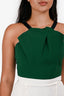 Roland Mouret White/Green Colour Block Sleeveless Midi Dress Size 4
