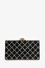 Valentino Black Acrylic Crystal Embellished Evening Clutch