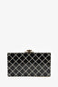 Valentino Black Acrylic Crystal Embellished Evening Clutch