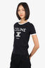 Celine Black/White Celine Paris T-Shirt Size XS