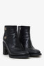 Pre-Loved Chanel™ Black Leather CC Turn-Lock Ankle Boots Size 39.5