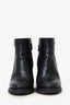 Pre-Loved Chanel™ Black Leather CC Turn-Lock Ankle Boots Size 39.5