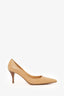 Hermès Vintage Beige Leather Pointed Toe Pumps Size 36
