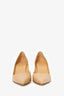 Hermès Vintage Beige Leather Pointed Toe Pumps Size 36
