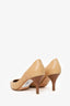 Hermès Vintage Beige Leather Pointed Toe Pumps Size 36