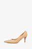 Hermès Vintage Beige Leather Pointed Toe Pumps Size 36
