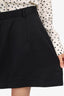 Balenciaga Black Wool Mini Skirt Size 36