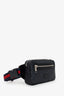Gucci Black GG Monogram Coated Canvas Web Belt Bag