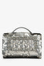Alberta Ferreti Silver Sequin Crossbody