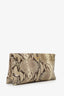 Prada Brown Python Leather Clutch