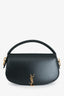 Saint Laurent Black Box Leather Mini Voltaire Bag with Strap