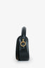 Saint Laurent Black Box Leather Mini Voltaire Bag with Strap