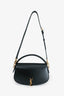 Saint Laurent Black Box Leather Mini Voltaire Bag with Strap