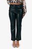 7 For All Mankind Green Faux Leather Pants Size M