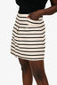 Judith & Charles Cream/Black Sorrel Striped A-Line Mini Skirt Size 8