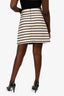 Judith & Charles Cream/Black Sorrel Striped A-Line Mini Skirt Size 8