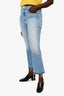Mother Superior Light Wash Fringe Hem Jeans Size 31