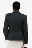 Veronica Beard Dark Grey Wool Blend Pinstripe Blazer Size 12