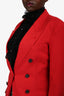 Smythe Red Wool Blend Blazer Size 10
