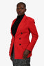 Smythe Red Wool Blend Blazer Size 10