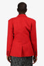 Smythe Red Wool Blend Blazer Size 10