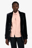 Veronica Beard Black Velvet Silver Button Blazer Size 12