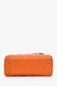 Christian Dior 2016 Orange Leather Cannage Small Lady Dior with Strap