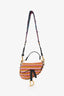 Christian Dior 2018 Multicolour Embroidered Fringe Beaded Mini Saddle Bag With Canvas Strap