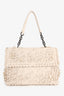 Bottega Veneta White Intrecciato Fringe Shoulder Bag