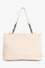 Bottega Veneta White Intrecciato Fringe Shoulder Bag
