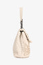 Bottega Veneta White Intrecciato Fringe Shoulder Bag