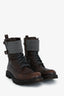 Brunello Cucinelli Brown Leather Beaded Ankle Boots Size 40
