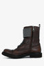 Brunello Cucinelli Brown Leather Beaded Ankle Boots Size 40