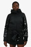 Pinko Black Sequinned Sleeves Puffer Jacket Size 8