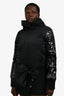 Pinko Black Sequinned Sleeves Puffer Jacket Size 8