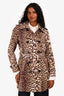 Elie Tahari Leopard Print Trench Coat Size 6