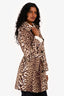 Elie Tahari Leopard Print Trench Coat Size 6