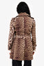 Elie Tahari Leopard Print Trench Coat Size 6