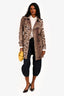 Elie Tahari Leopard Print Trench Coat Size 6