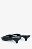 Prada Sport Vintage Denim Kitten Heel Sandals Size 38